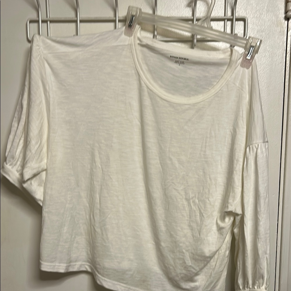 Banana Republic White Boxy Relaxed Blouse